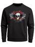 Sweatshirt Herren Road Rage Motorrad Totenkopf Rundhals-Pullover Neverless®preview