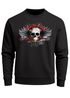 Sweatshirt Herren Road Rage Motorrad Totenkopf Rundhals-Pullover Neverless®preview