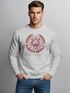 Sweatshirt Herren Schriftzug Oldschool Print Tiger Pullover Bedruckt Rundhals-Pullover Neverless®preview