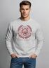 Sweatshirt Herren Schriftzug Oldschool Print Tiger Pullover Bedruckt Rundhals-Pullover Neverless®preview
