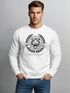 Sweatshirt Herren Schriftzug Oldschool Print Tiger Pullover Bedruckt Rundhals-Pullover Neverless®preview