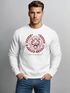 Sweatshirt Herren Schriftzug Oldschool Print Tiger Pullover Bedruckt Rundhals-Pullover Neverless®preview