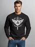 Sweatshirt Herren See you in Valhalla Schwert Runen Odin Vikings Rundhals-Pullover Neverless®preview