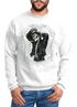 Sweatshirt Herren Skull Skelett mit Lederjacke Rundhals-Pullover Moonworks®preview