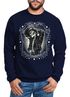 Sweatshirt Herren Skull Skelett mit Lederjacke Rundhals-Pullover Moonworks®preview