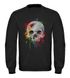 Sweatshirt Herren Skull Totenkopf Neon Splatter Rundhals-Pullover Moonworks®preview