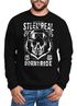 Sweatshirt Herren Steel Is Real Biker Totenkopf Rundhals-Pullover Neverless® Skull Stahlhelm Born To Ridepreview