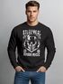 Sweatshirt Herren Steel Is Real Biker Totenkopf Rundhals-Pullover Neverless® Skull Stahlhelm Born To Ridepreview