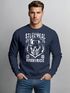 Sweatshirt Herren Steel Is Real Biker Totenkopf Rundhals-Pullover Neverless® Skull Stahlhelm Born To Ridepreview