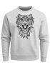 Sweatshirt Herren Tiger Boho Zentangle Bohamian Atzec Federn Traumfänger Rundhals-Pullover Neverless®preview