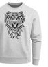 Sweatshirt Herren Tiger Boho Zentangle Bohamian Atzec Federn Traumfänger Rundhals-Pullover Neverless®preview