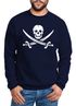 Sweatshirt Herren Totenkopf Pirat Jolly Roger Rundhals-Pullover Moonworks®preview