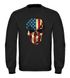 Sweatshirt Herren USA Amerika Flagge auf Totenkopf Rundhals-Pullover Neverless®preview