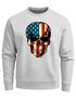 Sweatshirt Herren USA Amerika Flagge auf Totenkopf Rundhals-Pullover Neverless®preview