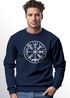 Sweatshirt Herren Vegvisir Runenkompass Wikinger Kompass nordische Mythologie Kelten Germanen Neverless®preview