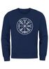 Sweatshirt Herren Vegvisir Runenkompass Wikinger Kompass nordische Mythologie Kelten Germanen Neverless®preview