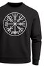 Sweatshirt Herren Vegvisir Runenkompass Wikinger Kompass nordische Mythologie Kelten Germanen Neverless®preview
