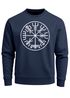 Sweatshirt Herren Vegvisir Runenkompass Wikinger Kompass nordische Mythologie Kelten Germanen Neverless®preview