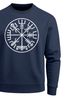 Sweatshirt Herren Vegvisir Runenkompass Wikinger Kompass nordische Mythologie Kelten Germanen Neverless®preview