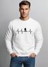 Sweatshirt Herren Wanderer Herzschlag Outdoor Natur Rundhals-Pullover Fashion Streetwear Neverless®preview