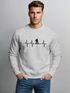 Sweatshirt Herren Wanderer Herzschlag Outdoor Natur Rundhals-Pullover Fashion Streetwear Neverless®preview