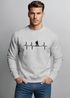Sweatshirt Herren Wanderer Herzschlag Outdoor Natur Rundhals-Pullover Fashion Streetwear Neverless®preview