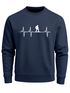 Sweatshirt Herren Wanderer Herzschlag Outdoor Natur Rundhals-Pullover Fashion Streetwear Neverless®preview