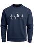 Sweatshirt Herren Wanderer Herzschlag Outdoor Natur Rundhals-Pullover Fashion Streetwear Neverless®preview
