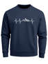Sweatshirt Herren Wandern Berge Herzschlag Outdoor Rundhals-Pullover Fashion Streetwear Neverless®preview