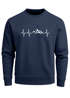 Sweatshirt Herren Wandern Berge Herzschlag Outdoor Rundhals-Pullover Fashion Streetwear Neverless®preview