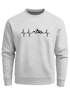 Sweatshirt Herren Wandern Berge Herzschlag Outdoor Rundhals-Pullover Fashion Streetwear Neverless®preview