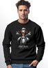 Sweatshirt Herren Weihnachten Bad Santa Biker Motorrad Aufdruck Print Rundhals-Pullover Fashion Streetwear Neverless®preview