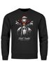 Sweatshirt Herren Weihnachten Bad Santa Biker Motorrad Aufdruck Print Rundhals-Pullover Fashion Streetwear Neverless®preview