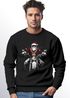 Sweatshirt Herren Weihnachten Bad Santa Biker Motorrad Aufdruck Print Rundhals-Pullover Fashion Streetwear Neverless®preview