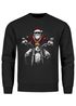 Sweatshirt Herren Weihnachten Bad Santa Biker Motorrad Aufdruck Print Rundhals-Pullover Fashion Streetwear Neverless®preview