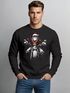 Sweatshirt Herren Weihnachten Bad Santa Biker Motorrad Aufdruck Print Rundhals-Pullover Fashion Streetwear Neverless®preview