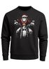 Sweatshirt Herren Weihnachten Bad Santa Biker Motorrad Aufdruck Print Rundhals-Pullover Fashion Streetwear Neverless®preview