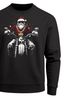 Sweatshirt Herren Weihnachten Bad Santa Biker Motorrad Aufdruck Print Rundhals-Pullover Fashion Streetwear Neverless®preview