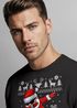 Sweatshirt Herren Weihnachten Dabbing Santa Weihnachtsmann Dab Motiv lustig Rundhals-Pullover Moonworks®preview