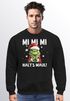 Sweatshirt Herren Weihnachten Grinch Mimimi Halts Maul Spruch Weihnachtsmuffel Print Ugly XMAS Sweater Rundhals-Pullover Moonworks®preview