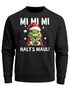 Sweatshirt Herren Weihnachten Grinch Mimimi Halts Maul Spruch Weihnachtsmuffel Print Ugly XMAS Sweater Rundhals-Pullover Moonworks®preview