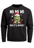 Sweatshirt Herren Weihnachten Grinch Mimimi Halts Maul Spruch Weihnachtsmuffel Print Ugly XMAS Sweater Rundhals-Pullover Moonworks®preview