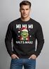 Sweatshirt Herren Weihnachten Grinch Mimimi Halts Maul Spruch Weihnachtsmuffel Print Ugly XMAS Sweater Rundhals-Pullover Moonworks®preview