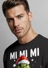 Sweatshirt Herren Weihnachten Grinch Mimimi Halts Maul Spruch Weihnachtsmuffel Print Ugly XMAS Sweater Rundhals-Pullover Moonworks®preview