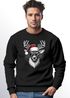 Sweatshirt Herren Weihnachten Rentier Weihnachtspullover Aufdruck Weihnachtsoutfit Männer Moonworks®preview