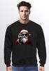 Sweatshirt Herren Weihnachten Weihnachtsmann Alkohol Wein Ugly XMAS Sweater Geschenk Weintrinker Moonworks®preview