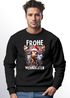 Sweatshirt Herren Weihnachtspullover Aufdruck Elch Rentier Frohe Weihnachten Weihnachtsoutfit Männer Moonworks®preview