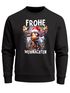 Sweatshirt Herren Weihnachtspullover Aufdruck Elch Rentier Frohe Weihnachten Weihnachtsoutfit Männer Moonworks®preview