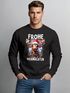Sweatshirt Herren Weihnachtspullover Aufdruck Elch Rentier Frohe Weihnachten Weihnachtsoutfit Männer Moonworks®preview