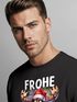 Sweatshirt Herren Weihnachtspullover Aufdruck Elch Rentier Frohe Weihnachten Weihnachtsoutfit Männer Moonworks®preview